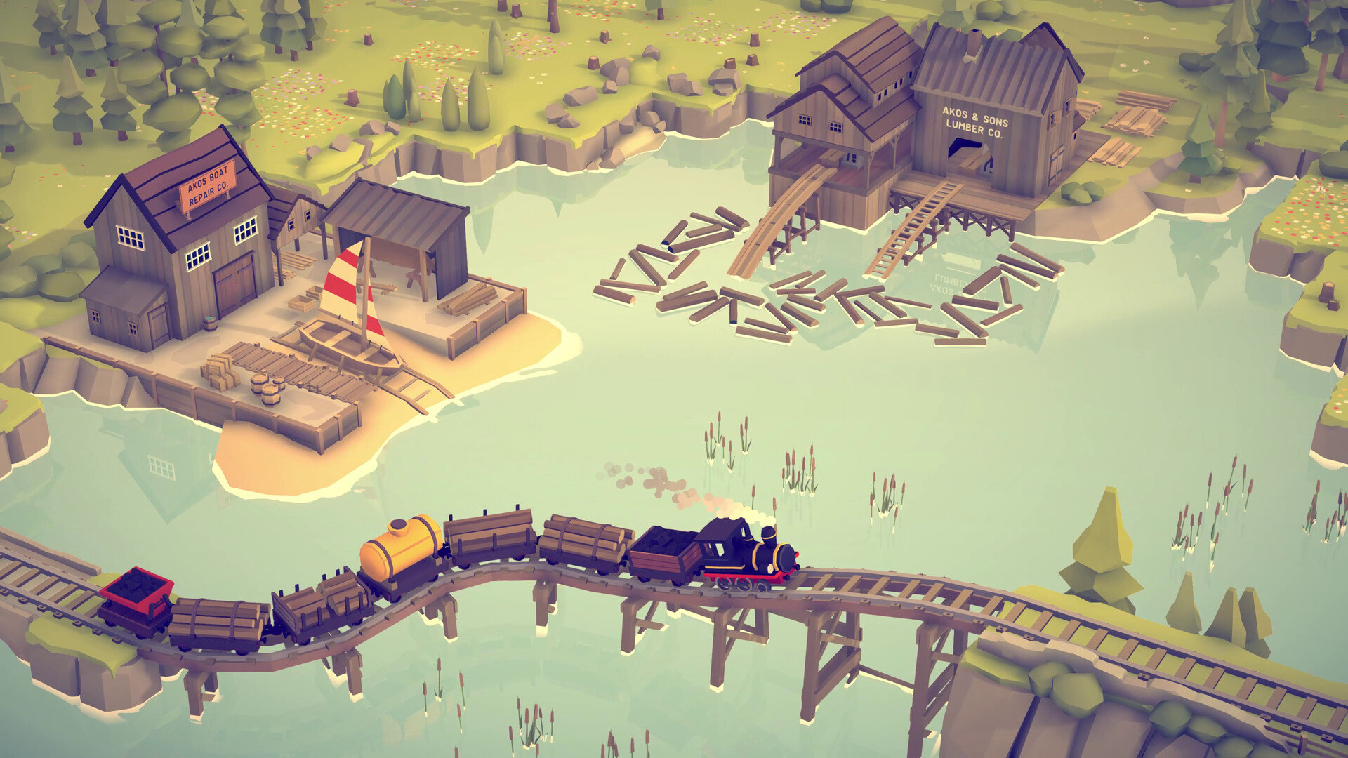 【Steam新作】轻松沙盒建筑游戏《岛屿与火车（Islands&Trains
