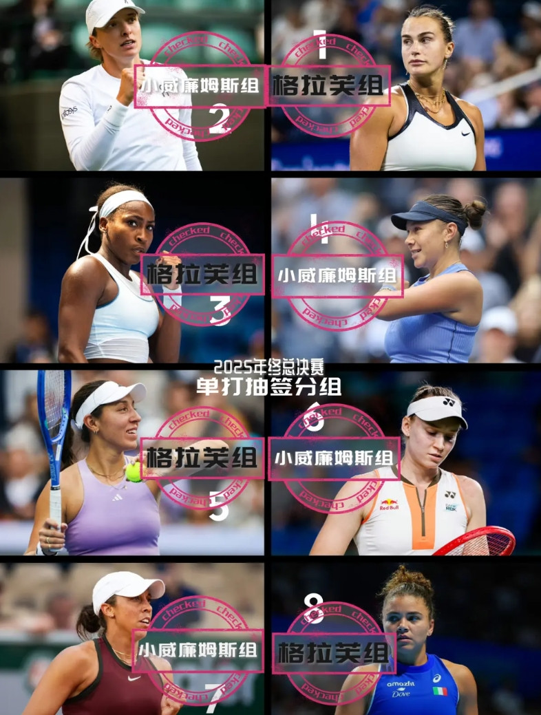 【1358与2467!宝总年终抽签最终还是没能避开萨巴伦卡!】WTA利雅得年终