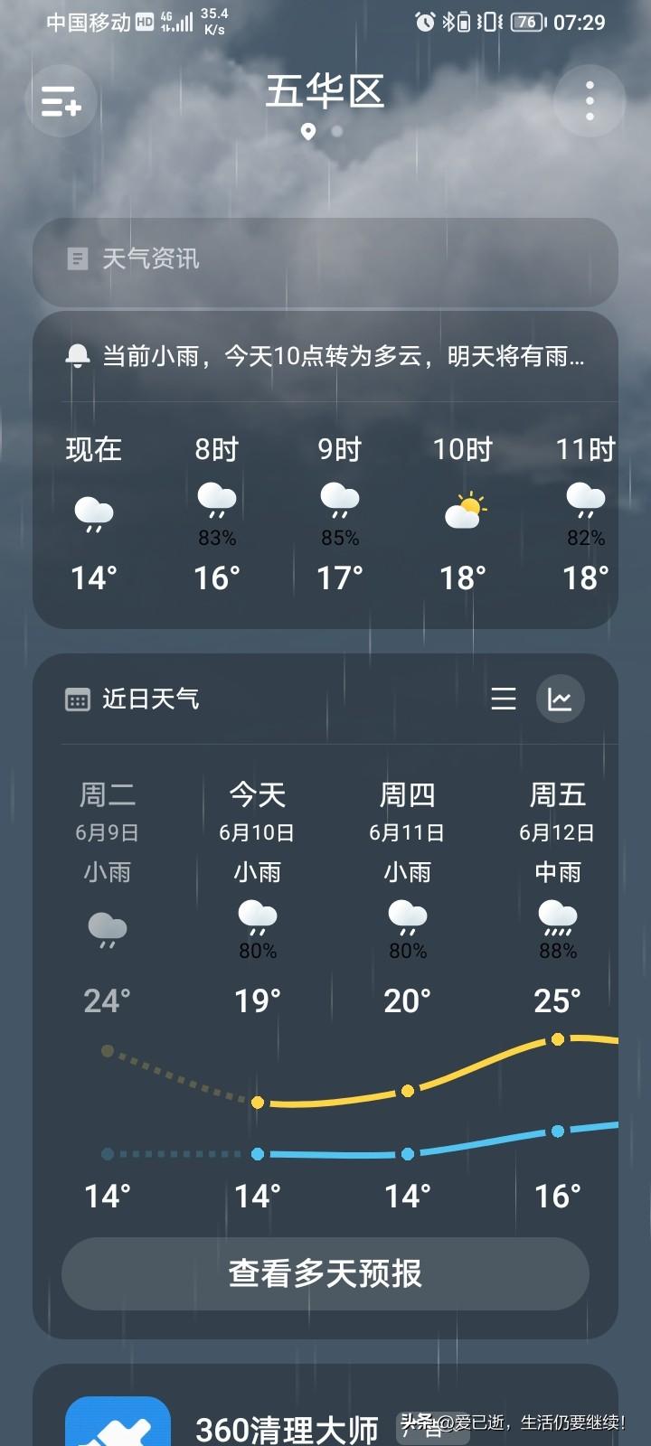 昆明变天了！昆明真的变天了，如果没有提前做好准备，那就只有受冷了！昨前天昆明还