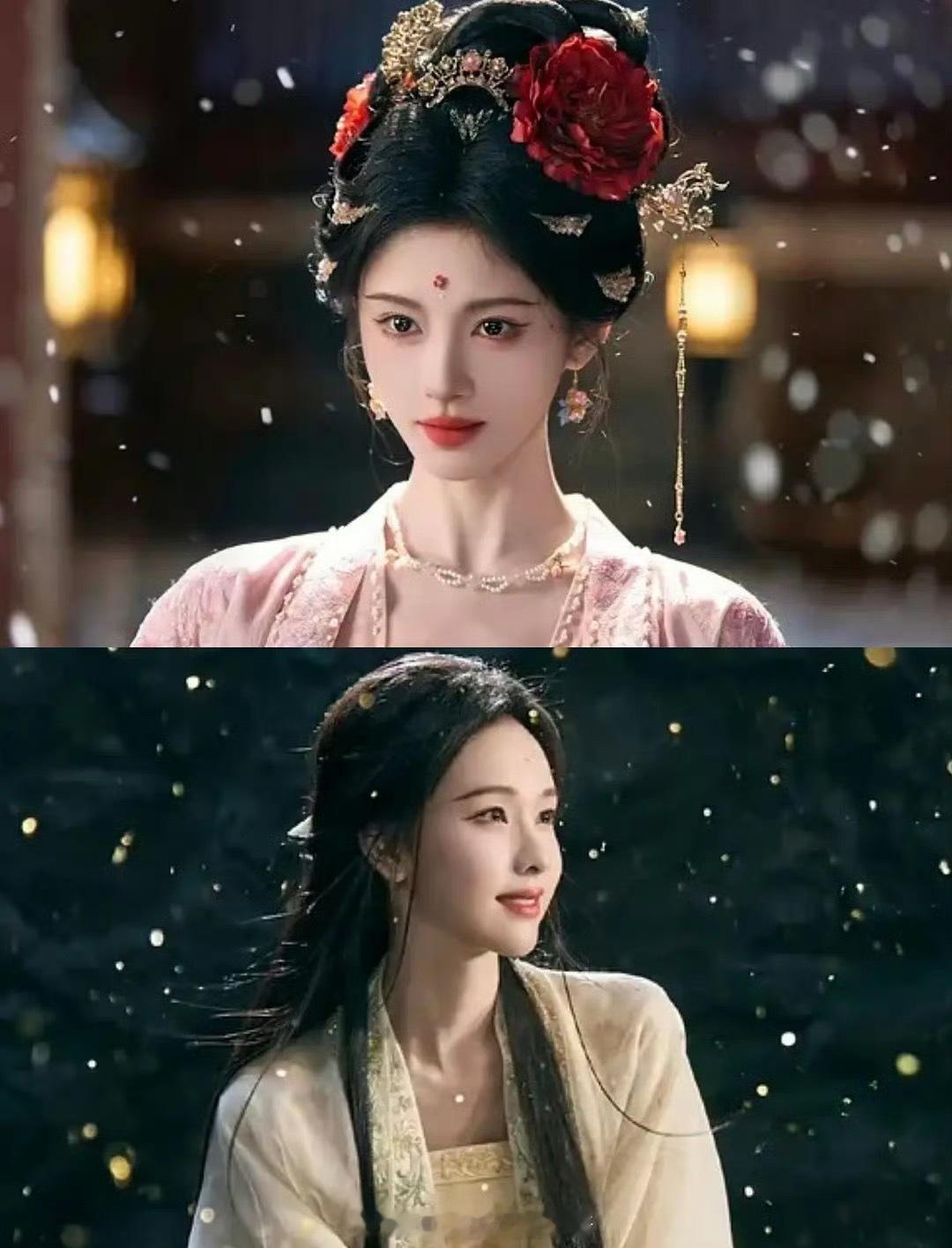 为啥我总觉得鞠婧祎的妆浓？？单独看以为是她新拍的写真集？同款陈都灵战国袍对比​