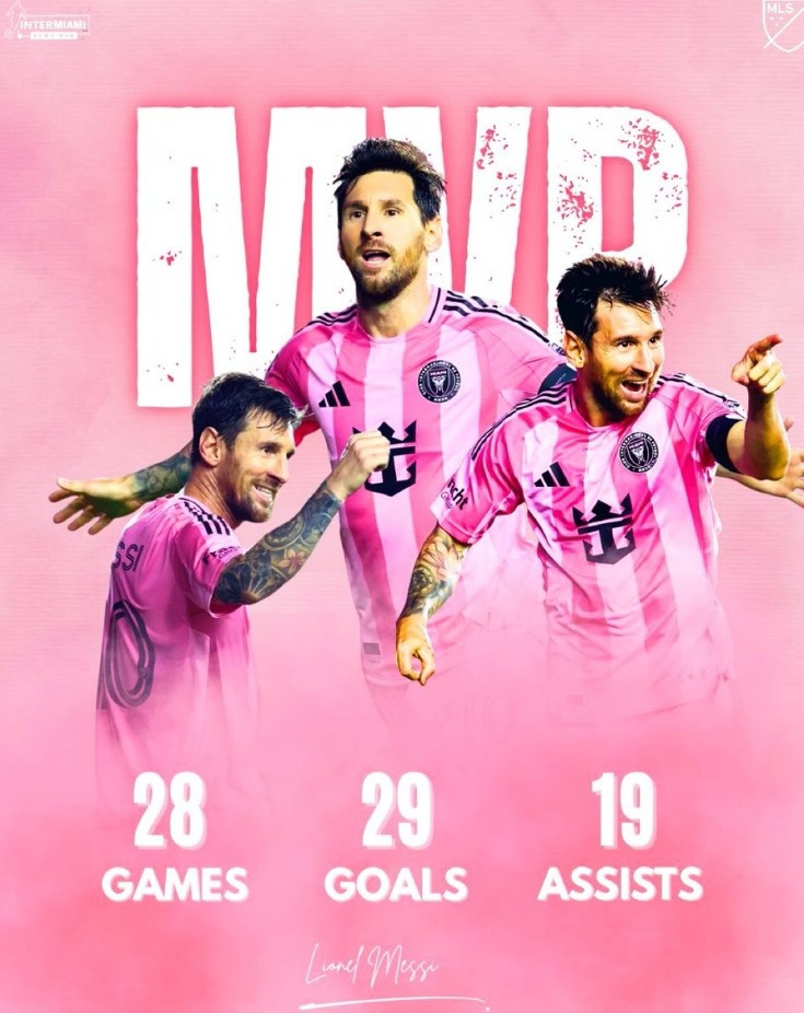 梅西连续两个赛季荣膺美职联官方MVP, 赛事历史首人