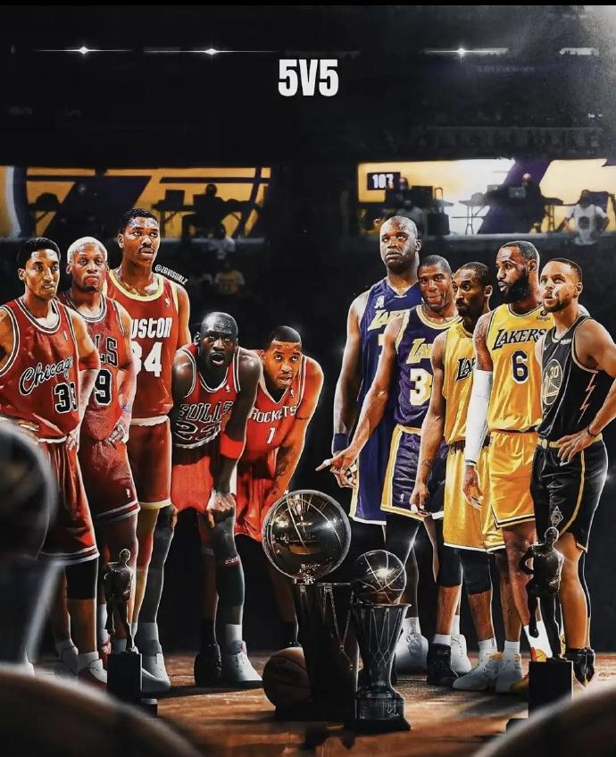 一场定胜负，你觉得哪边赢？A组：麦迪、乔丹、皮蓬、罗德曼、奥拉朱旺B组：魔术