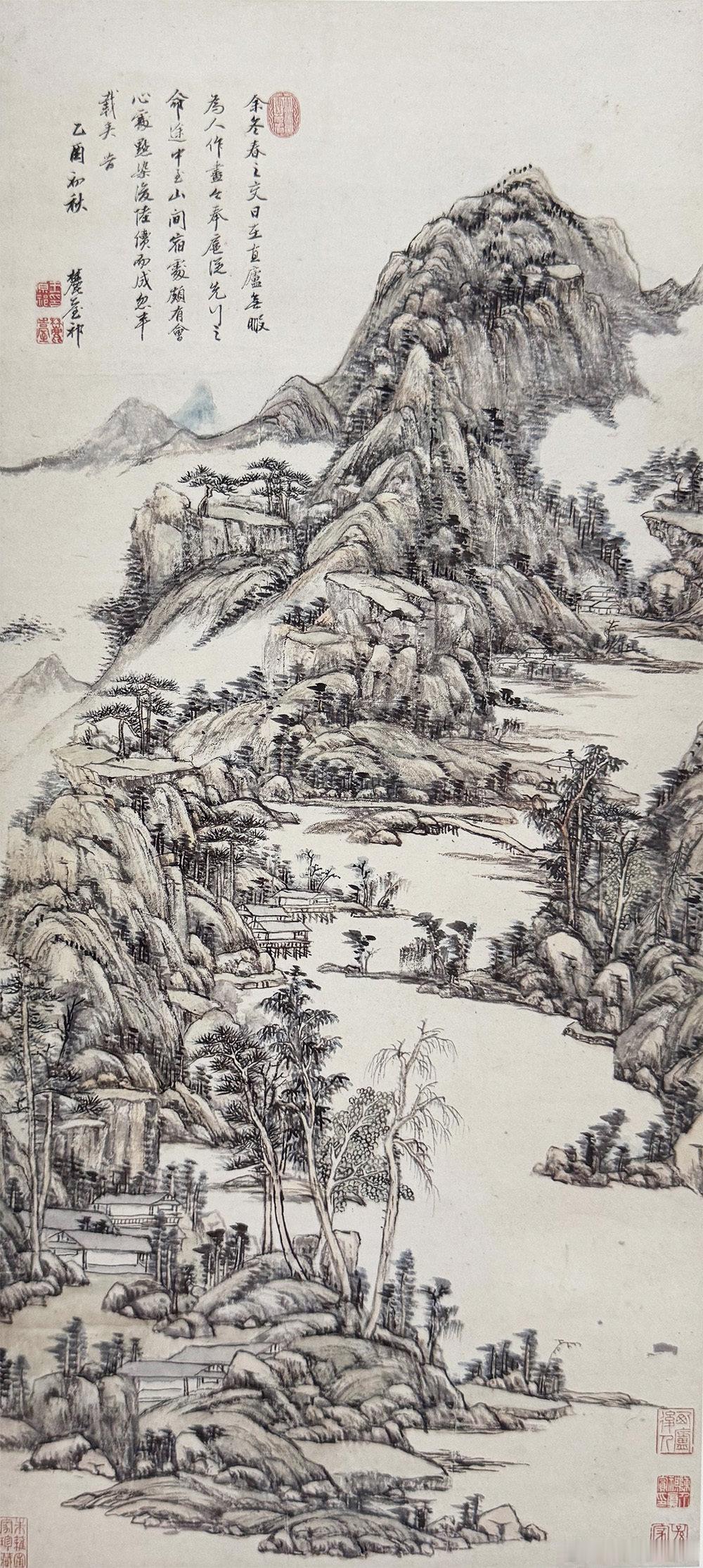 【中华名画欣赏《早春图》（王原祁）】《早春图》是清代画家王原祁陪