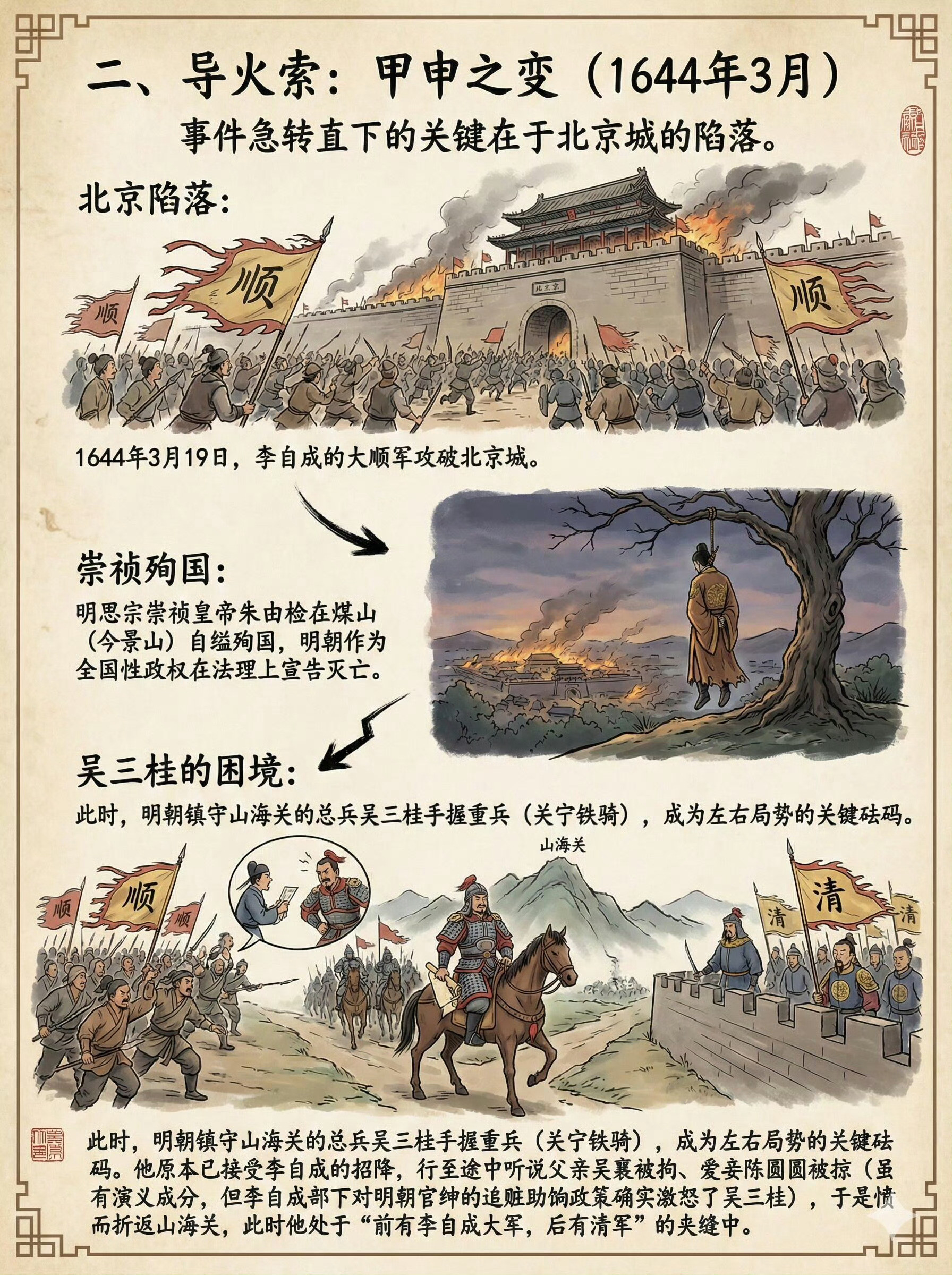 清军入关。