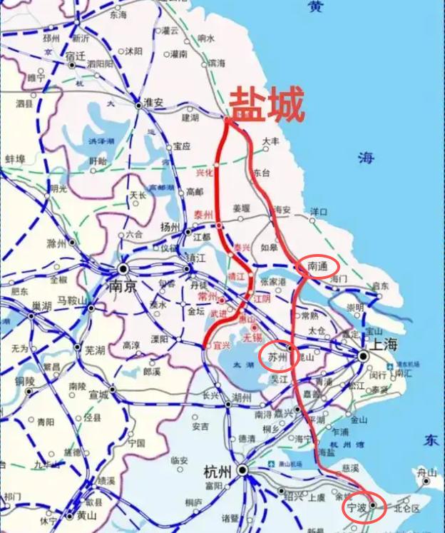 通苏嘉甬高铁预计2027通车，宁波人去苏州、南通绕开杭州，节省40分钟。1.