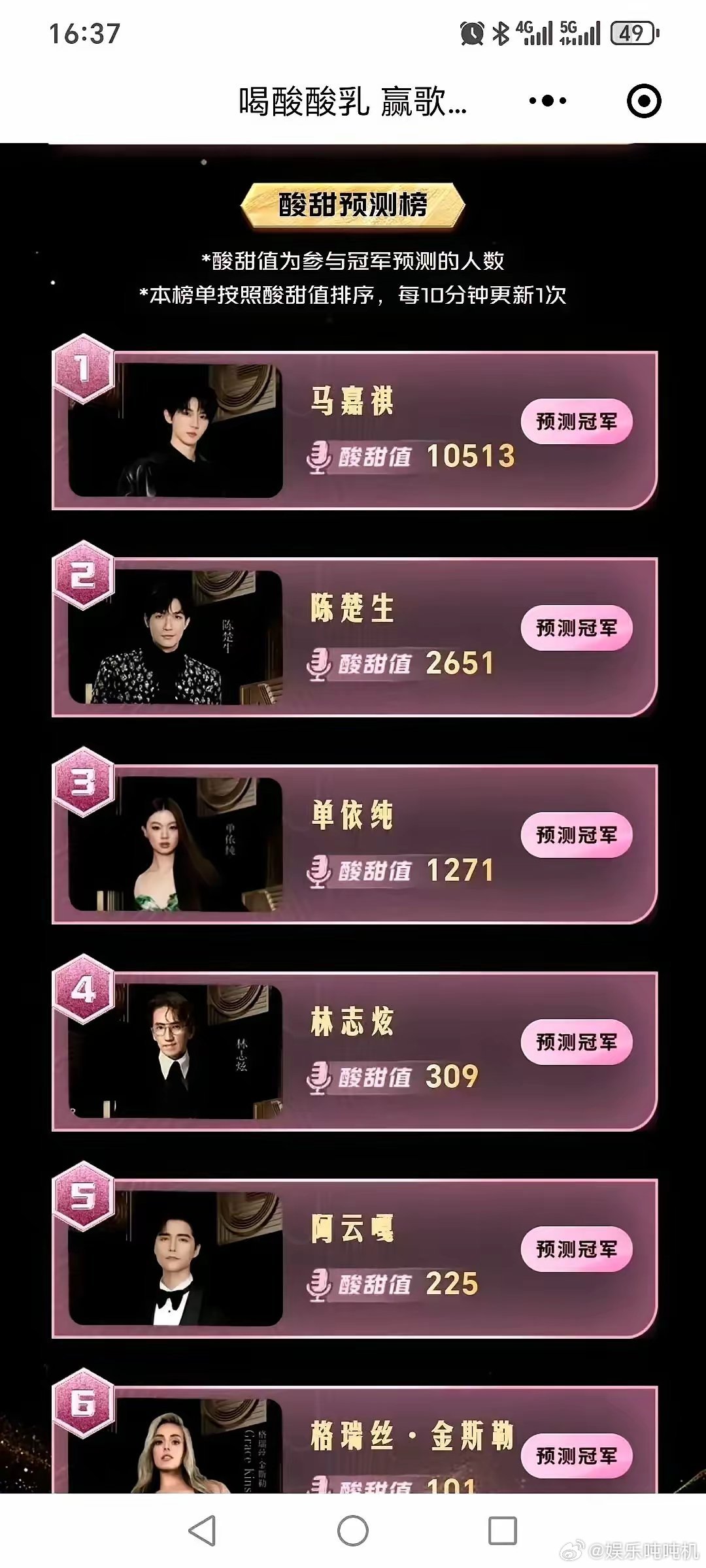 《歌手2025》第二期歌单这就出来了？不一定保真，倒是可以看个热闹！陈楚生和林志