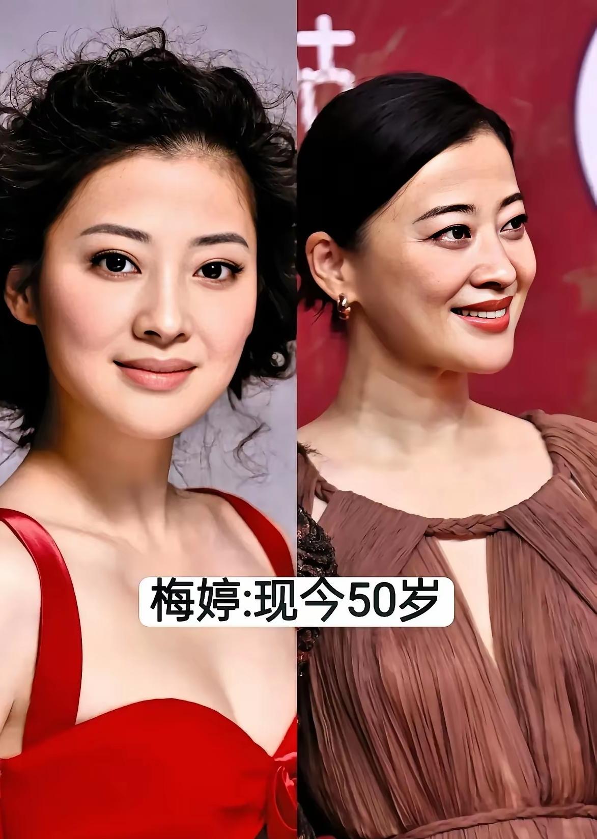老一辈女演员巅峰颜值太惊艳，无滤镜原生美感让人难忘！梅婷历经岁月沉淀，优雅又妩