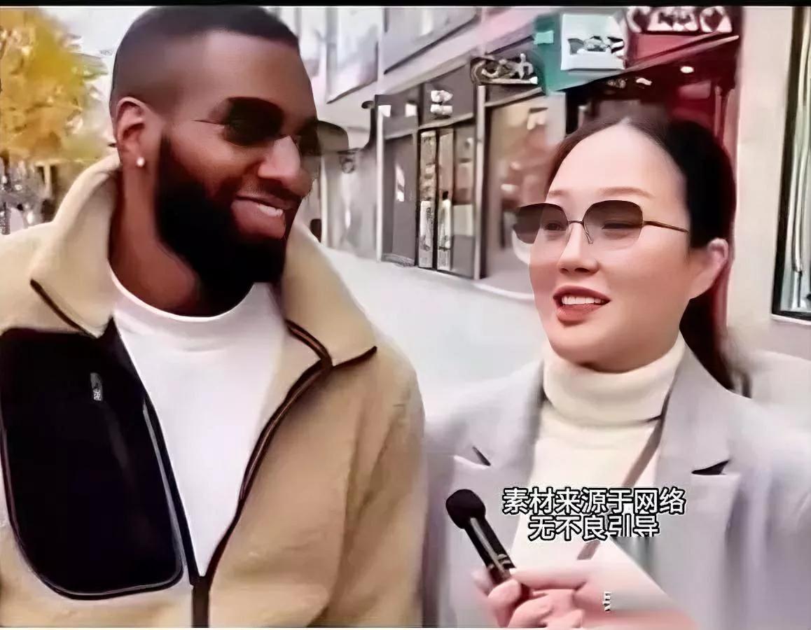 街头见着对小情侣女的中国，男的非洲博主问了句实在话，女生答得特“刚”。