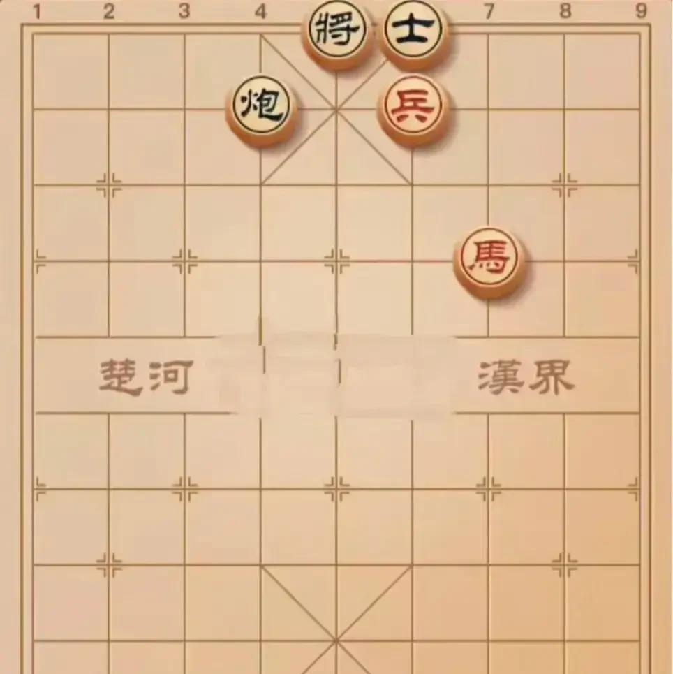 下午和阿海下彩棋，50元一盘，错失大好机会，赢棋没赢到，最后变和棋。这个盘面，
