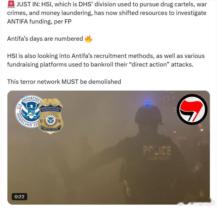 国土安全部下属负责追查毒品集团、战争罪和铣钱的部门(HSI)现在已将资源转向调查