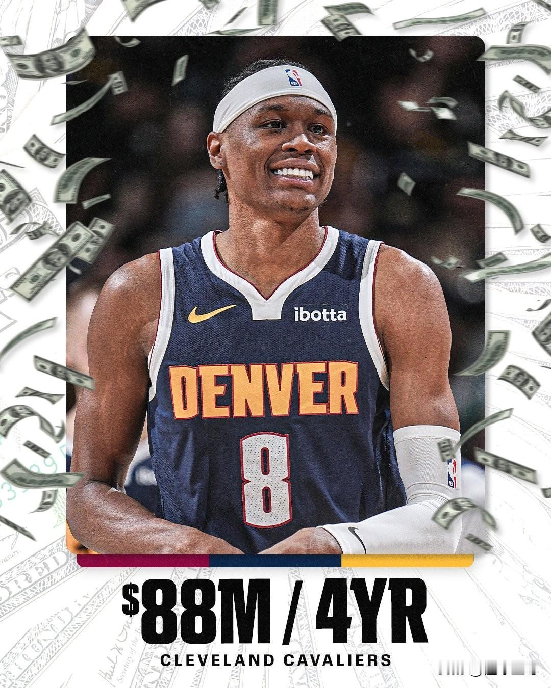 重磅交易，掘金球员沃特森4年8800万美元加盟骑士！刚刚NBA记者报道，联盟