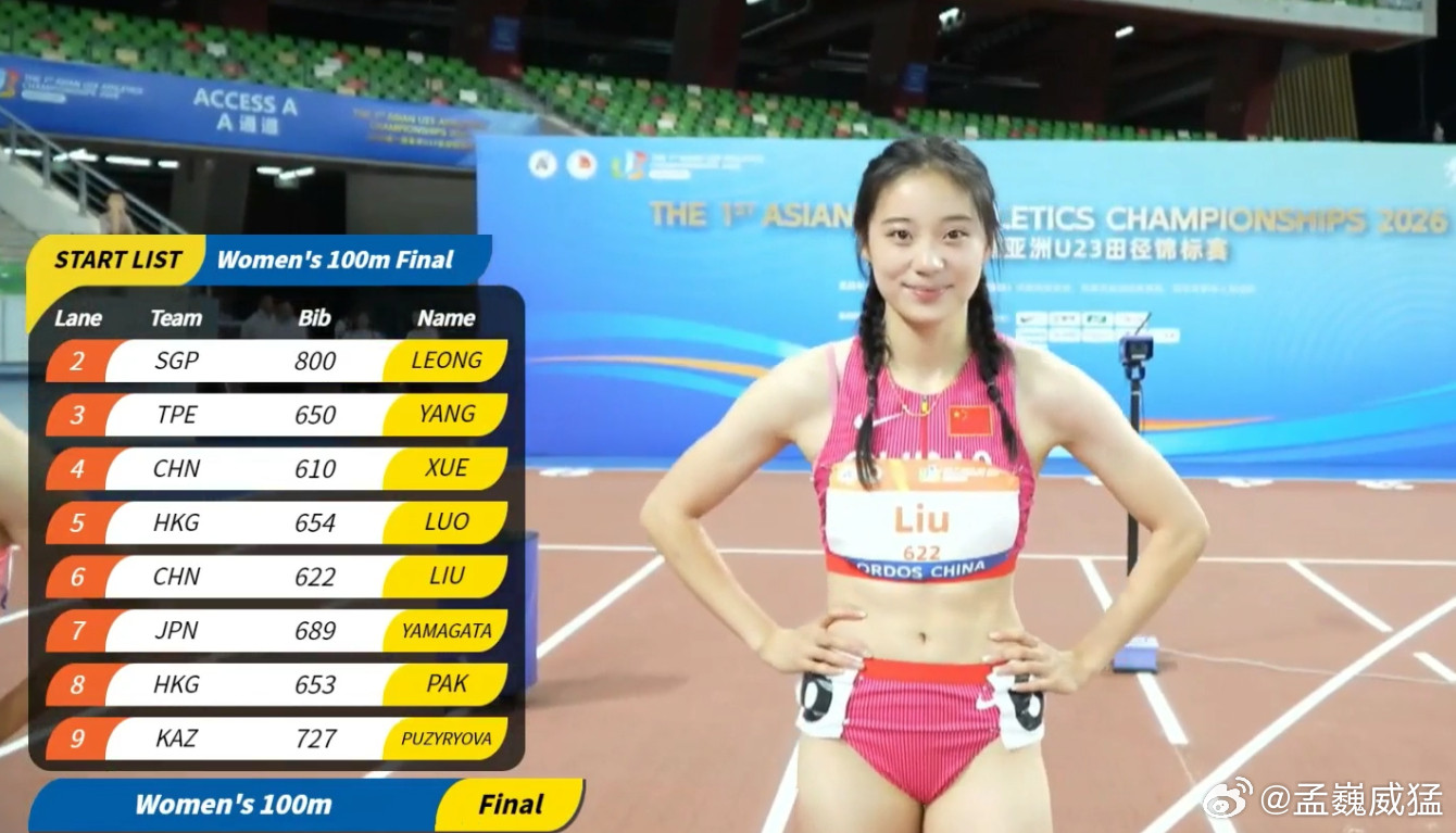 U23亚锦赛女子百米薛坤芷连创新高夺冠刘峡君奋战摘铜7月9日晚，在内蒙古鄂尔多