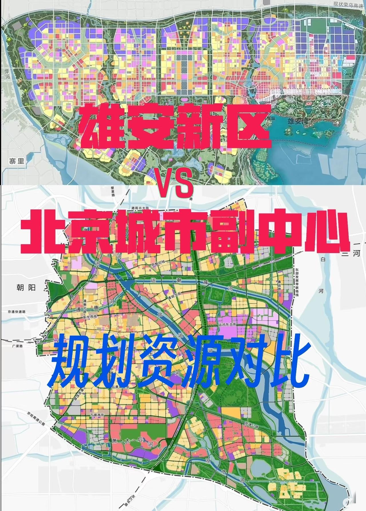 雄安新区和北京城市副中心规划资源对比，你支持哪个呢？规划面积：雄安：全域1