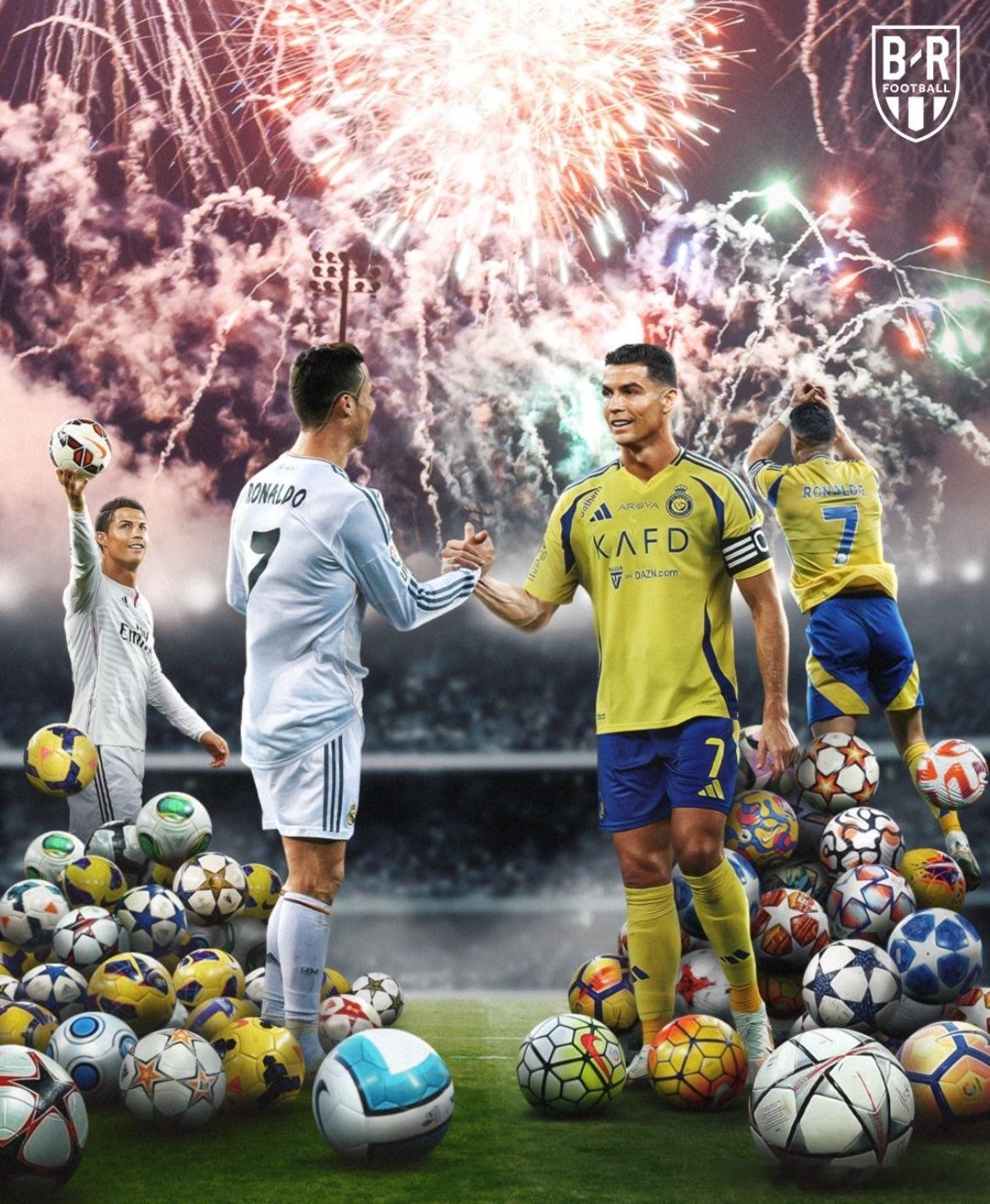 沙特联赛第11轮，C罗梅开二度打进生涯第956球，利雅得胜利3比0击败阿科多。据