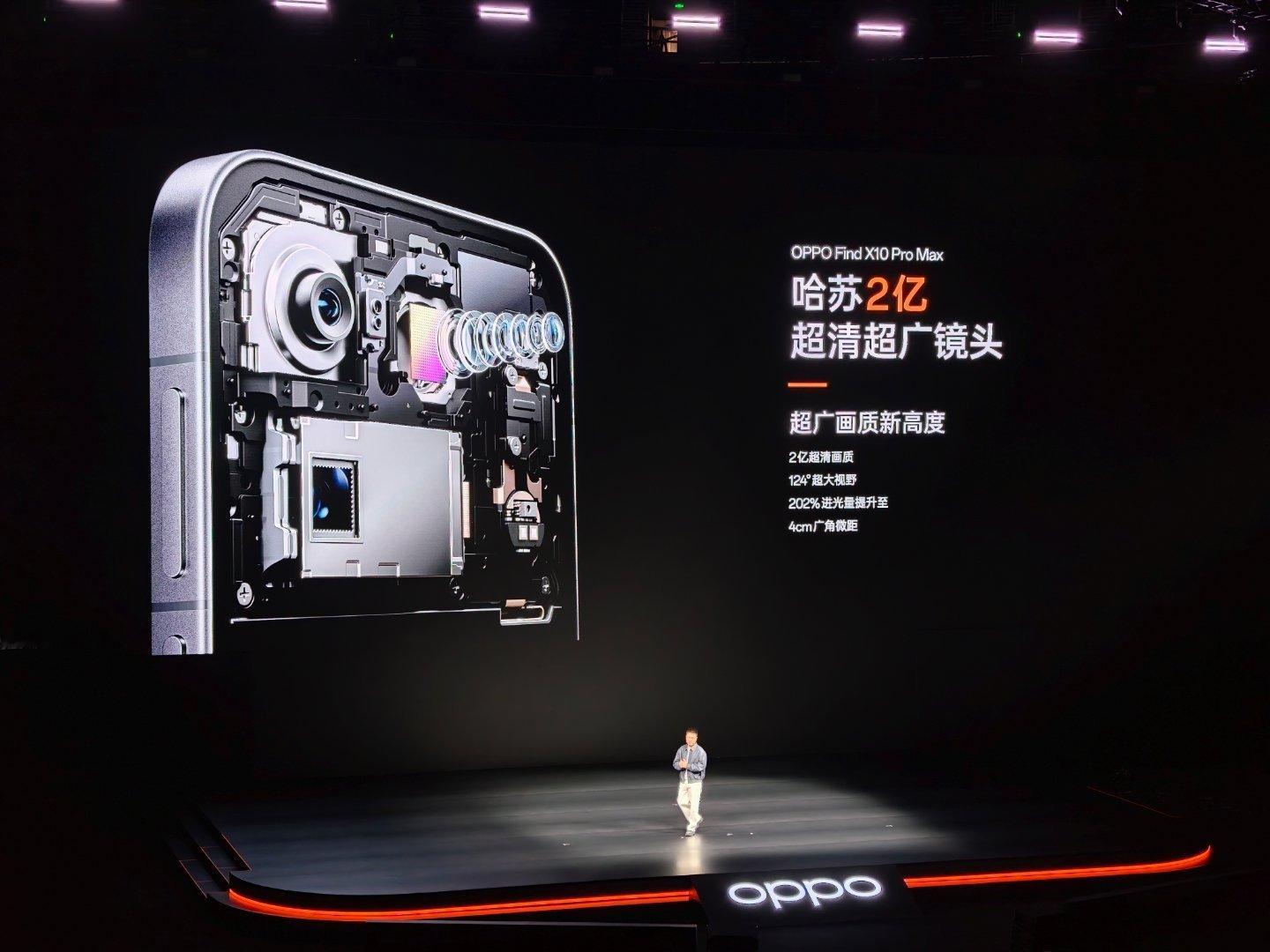 oppo发布会FindX10ProMax的全2亿三摄，ProMax里最