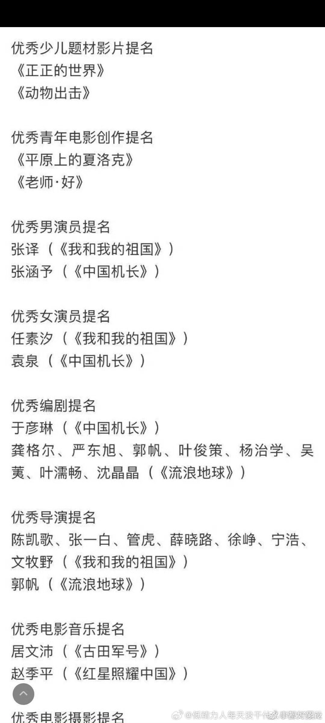 娱乐圈鄙视链可以觉得电影＞剧，但国内的电影奖比白玉兰这些做得好点儿的剧奖离谱多了