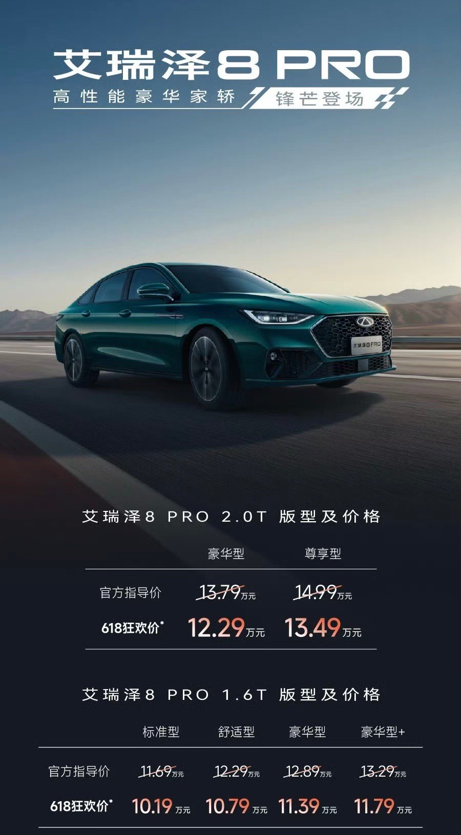 艾瑞泽8RPO2.0T618狂欢价12.29万起这价格如何？[吃瓜]​​