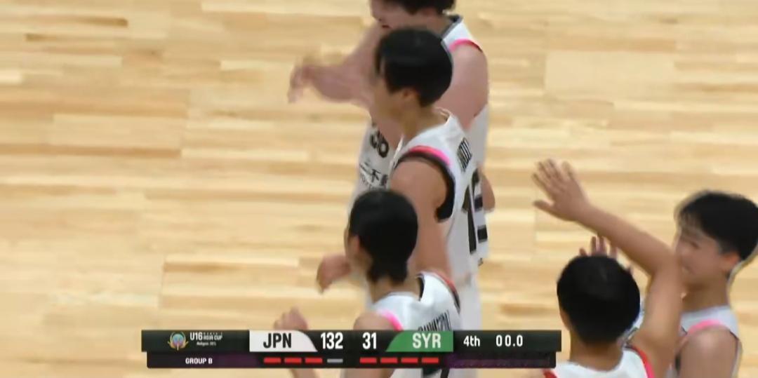 U16女篮亚洲杯，日本U16女篮VS叙利亚同级别女篮，日本U16女篮打出了恐