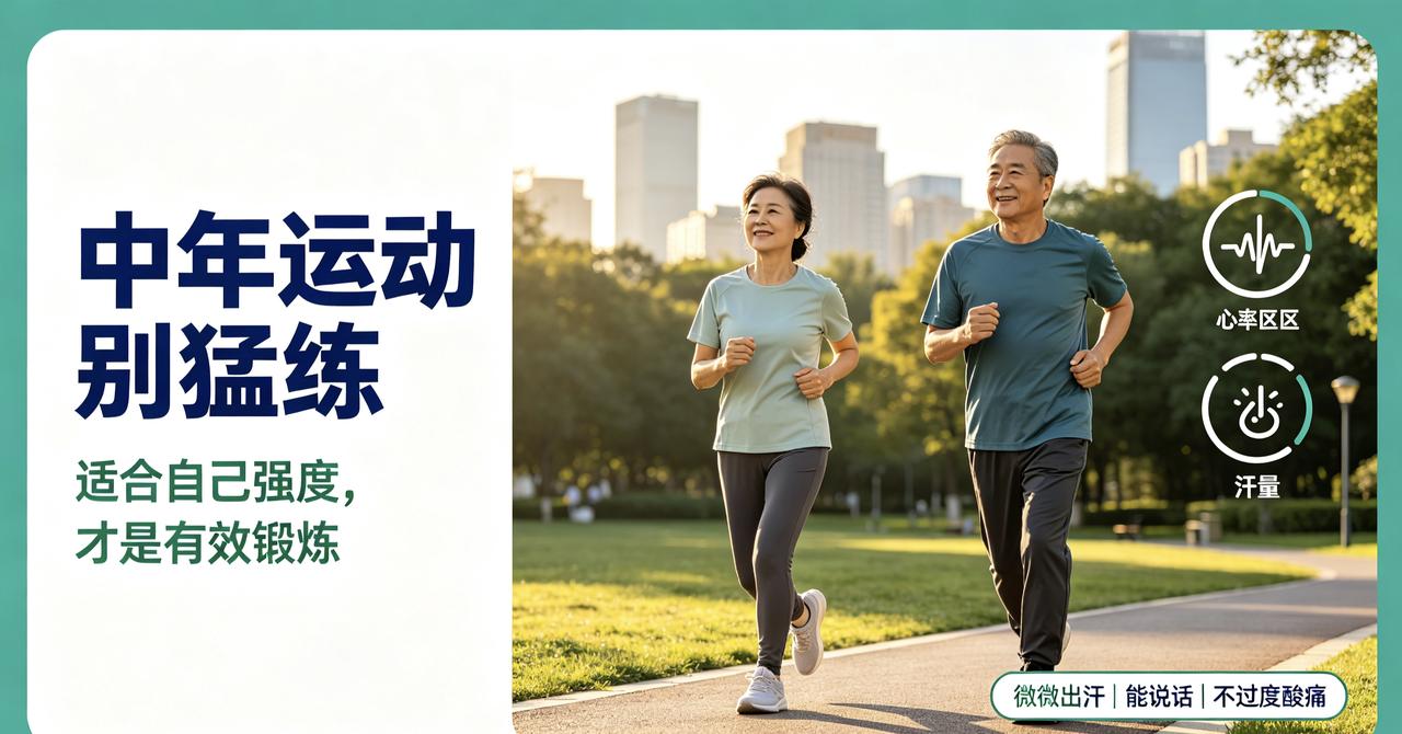 为什么中年运动别猛练，适合自己强度，才是有效锻炼人到中年，不少人突然意识到