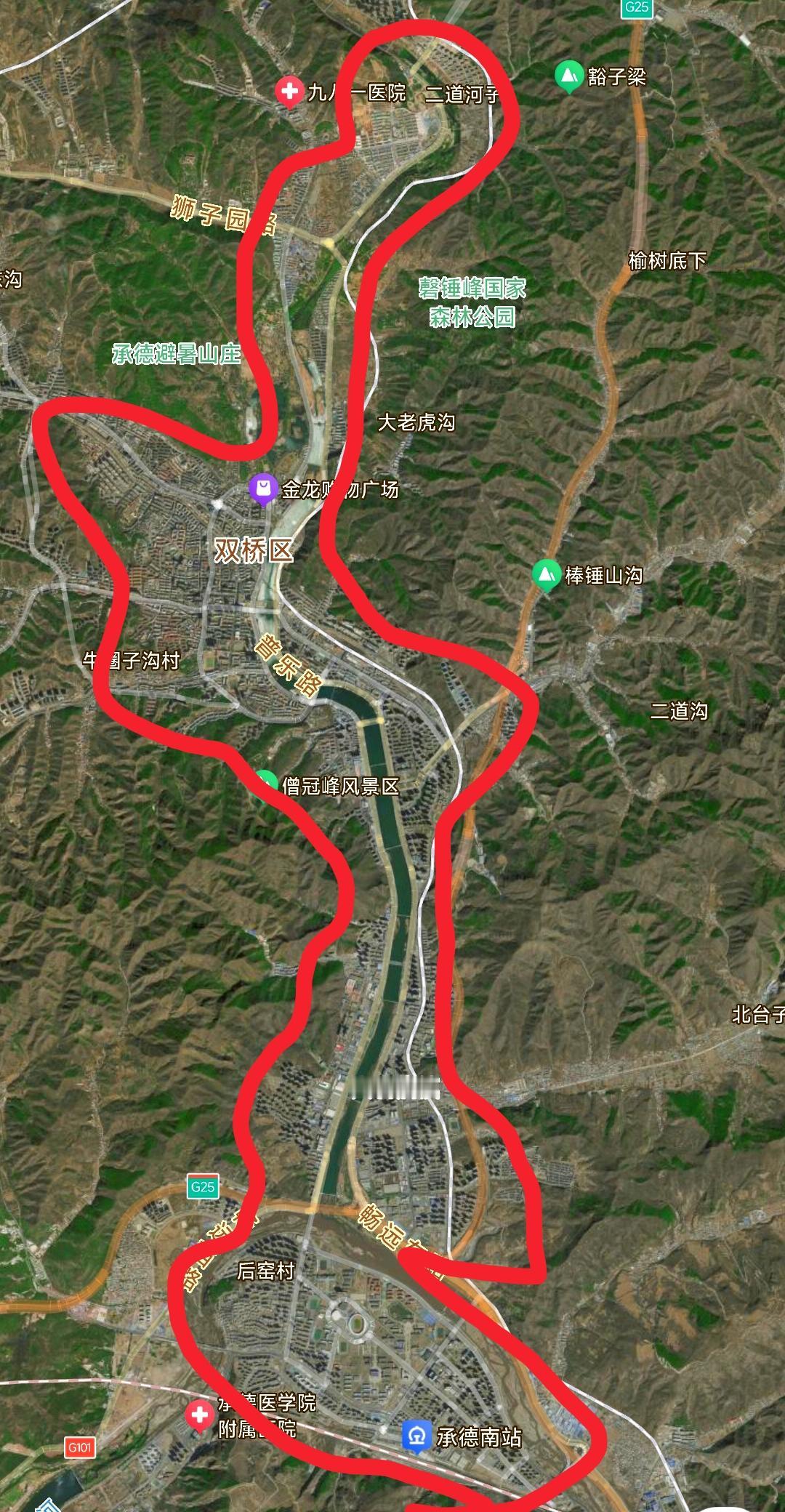 从地形上看常德跟兰州颇有几分相似之处。不同之处就是承德市区南北方向狭长，兰州市区