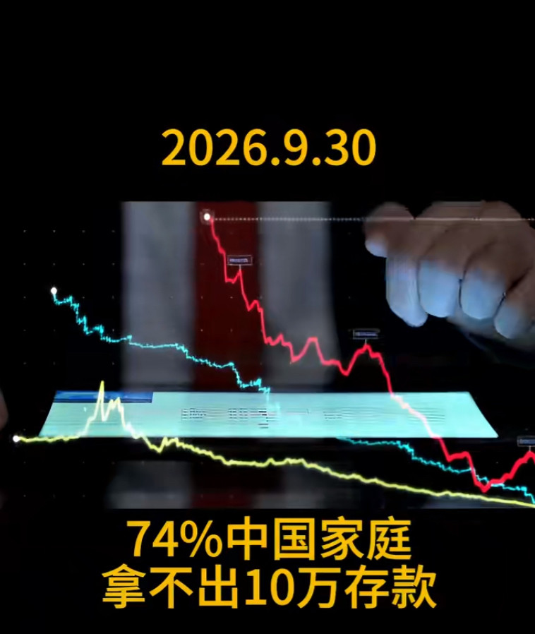 西南财大的数据出来了。我一直不敢想。74%的中国家庭，拿不出10万块存款。这个数据是中国家庭金融调查