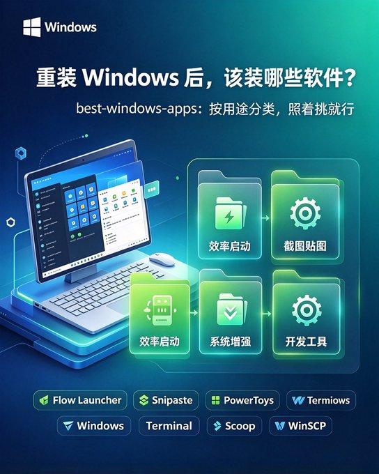 重装Windows后最头疼的，不是系统，是不知道装啥。GitHub上的be