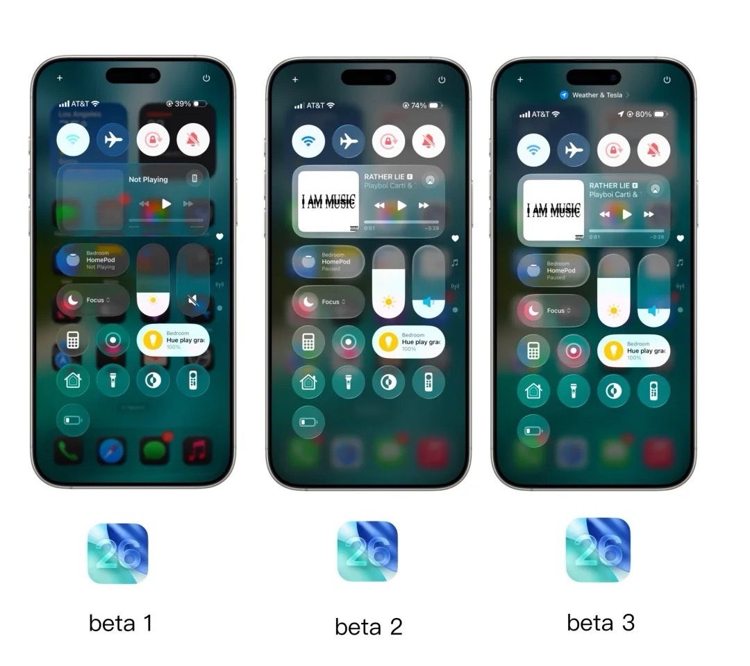 谁能想到iOS26最纯正最有质感的液态玻璃只存在beta1，后面两个版本就越改越