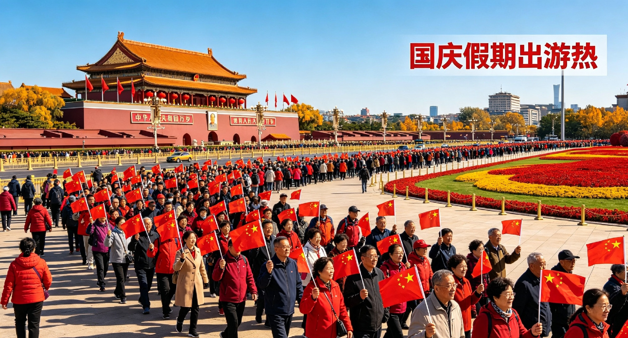 全网刷屏！全世界都知道中国人放假了，国庆旅游盛况太震撼国庆黄金周如期而至，一句全世界都知道中国人放假