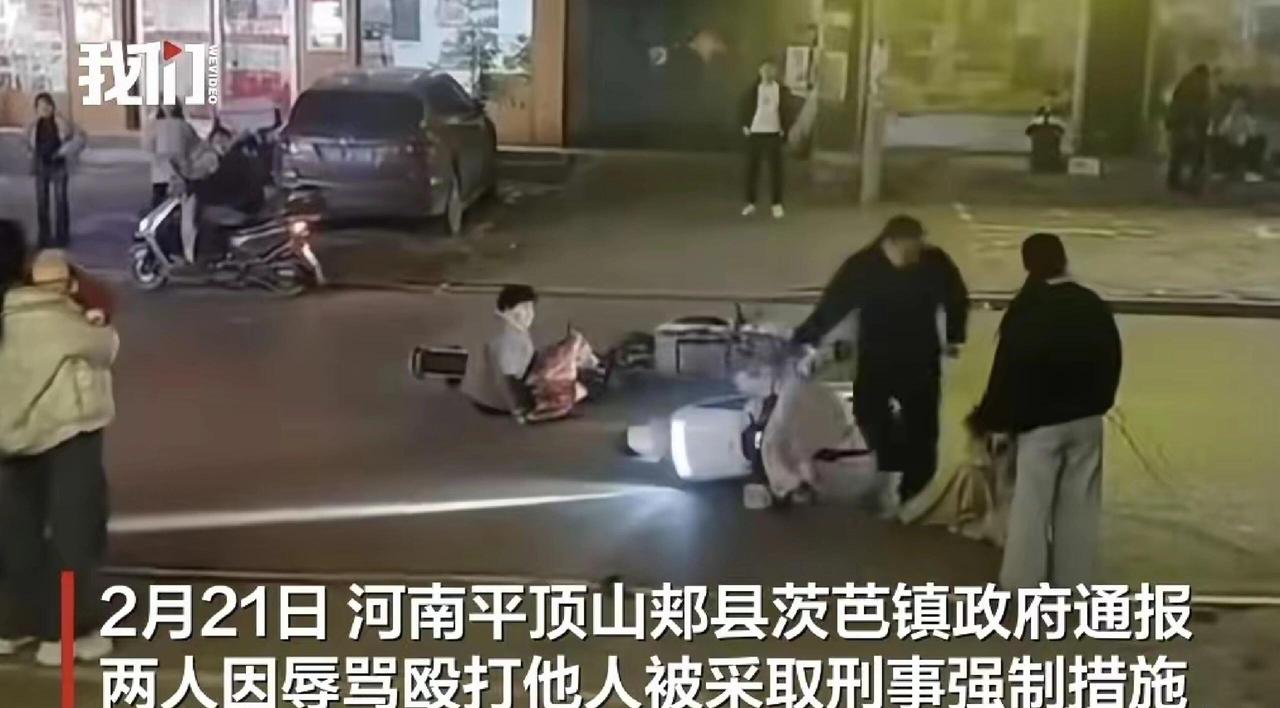 电动车蹭一下能蹭出刑事案件？这操作也是没谁了！2月19号晚上，河南平顶山郏县