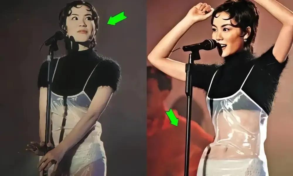 透明上衣出场第1秒，全场尖叫1994红馆，王菲把PVC罩衫直接穿在牛仔裤外