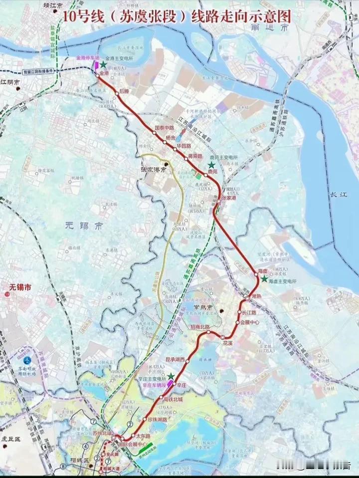 苏虞张市域铁路很可能没有张家港了!苏州地铁10号线，也就是苏
