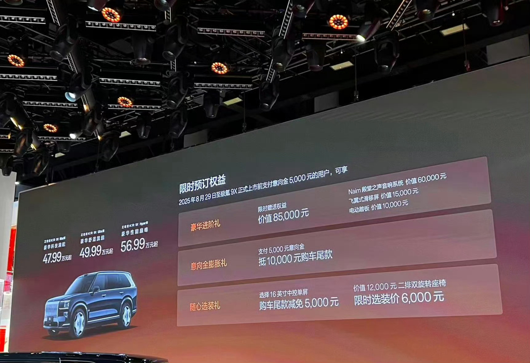 今天的2025成都车展真热闹啊！给大家汇总了一些重点新车[吃瓜]极氪9X，预售