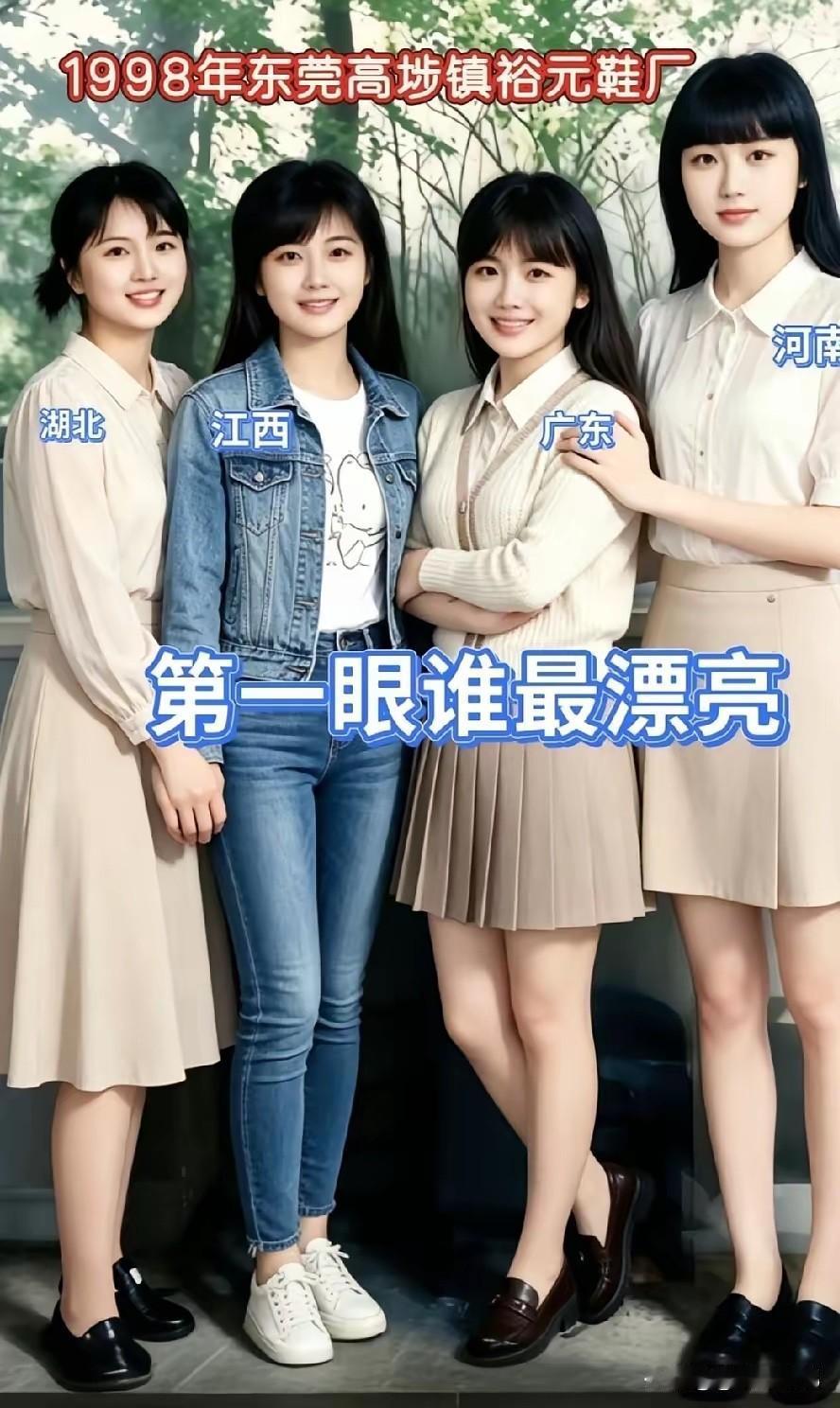 四位美女颜值真高啊，那么她们谁最美呢？