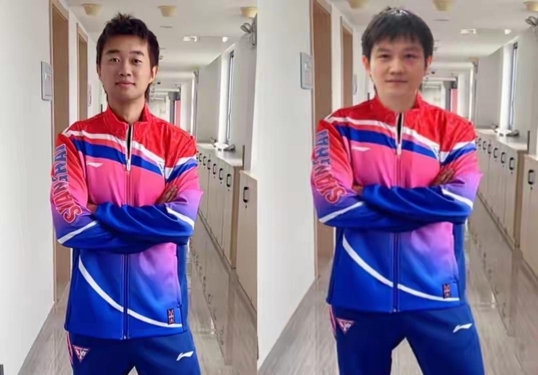 樊振东新队服樊振东这个队服好鲜艳啊不过很帅气哦樊振东这次参加两个项目