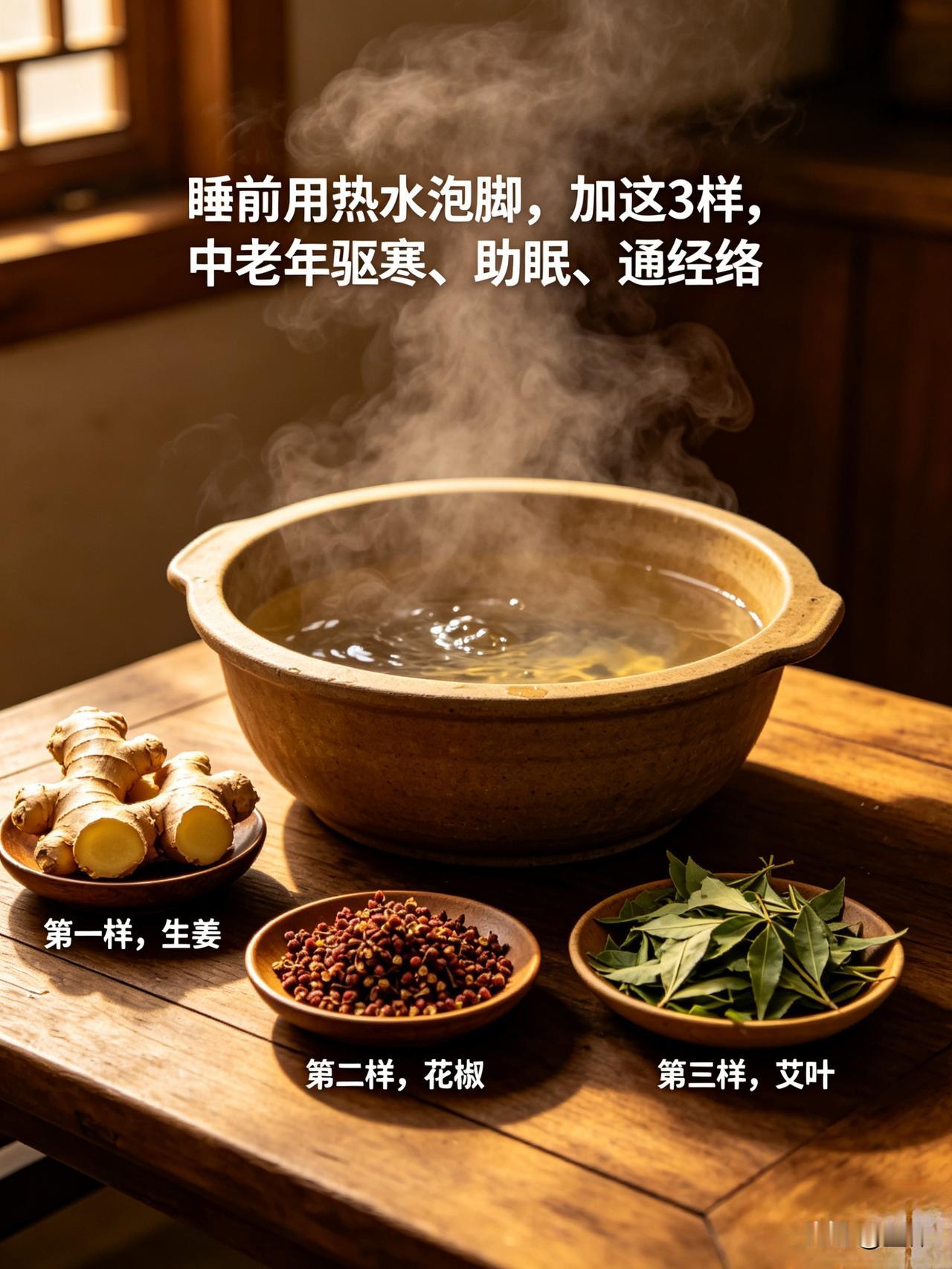 睡前用热水泡脚，加这3样，中老年驱寒、助眠、通经络！苏东坡在书里专门记过一