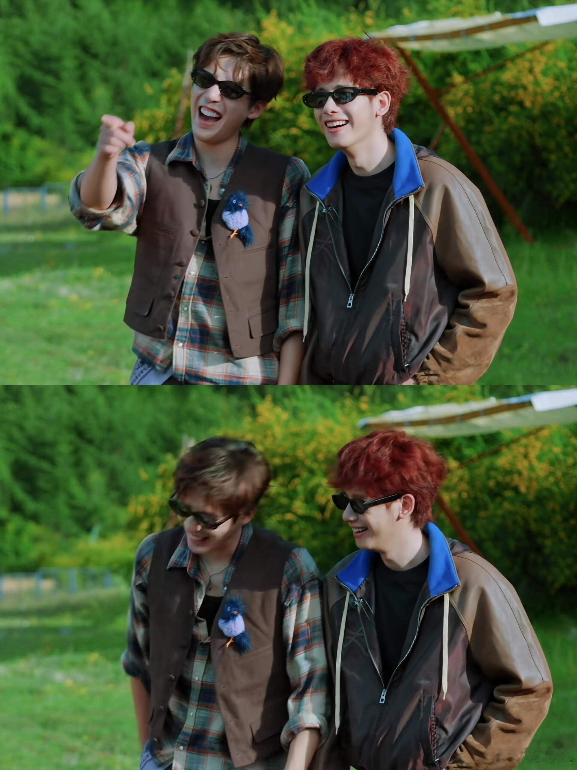 开团秒跟的两人，这俩一站一起就像自带滤镜一样​​​