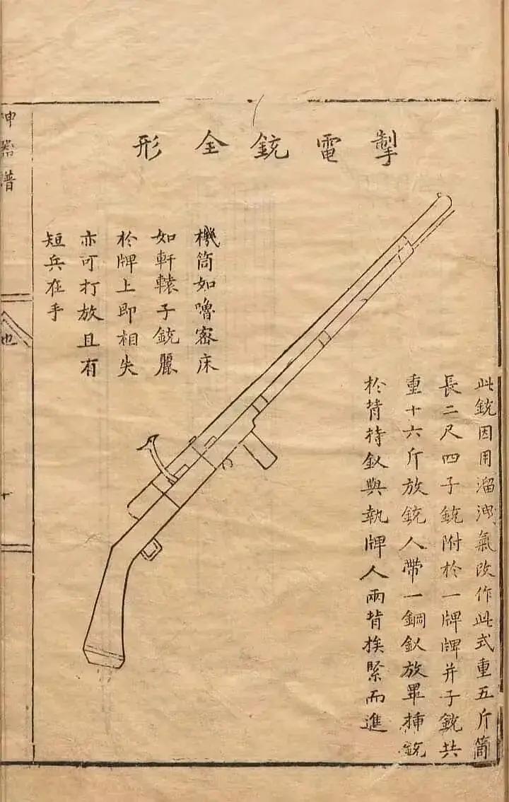 17世纪明朝火器火枪图谱！这是手铳，放到现在是手枪或步枪，因为不仅能单发，还能