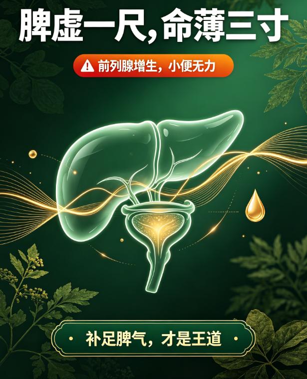 脾虚一尺，命薄三寸丨前列腺增生，小便无力，补足脾气，才是王道我常对患者说，前列