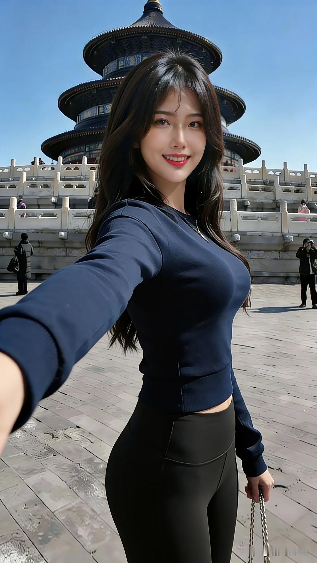 北京的风很温柔，走在时光铺就的石板路上，与天坛同框，与美好相拥！