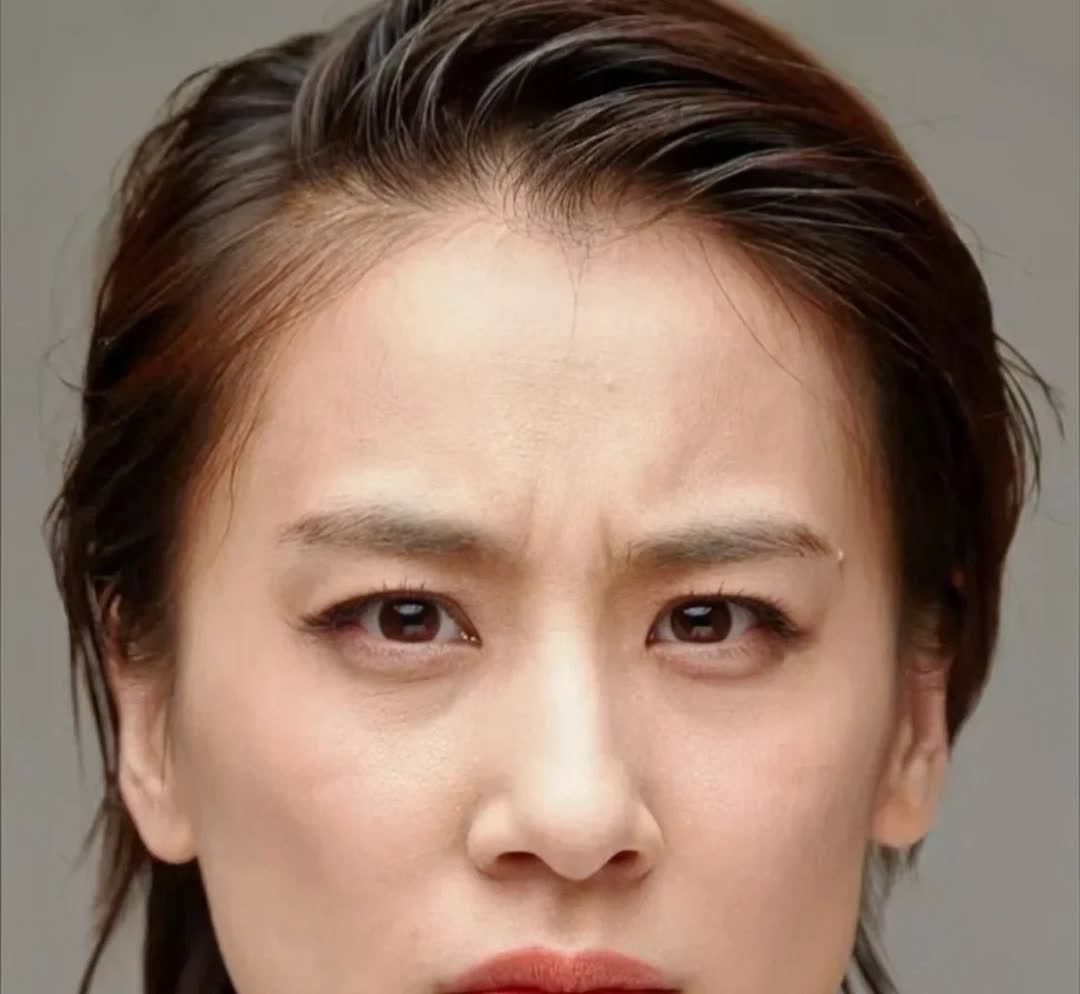我给我婆婆看了黄圣依这张照片，我婆婆说看黄圣依这个面相，她绝对是个狠人，根本不是