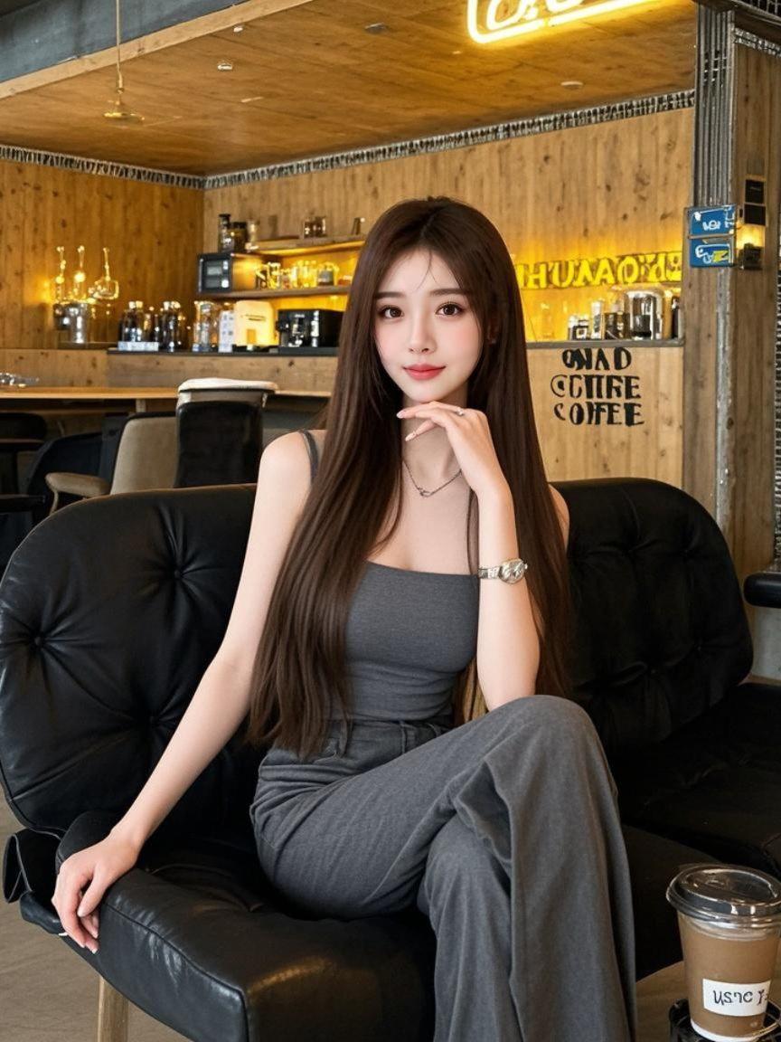 咖啡厅佳人 原来ai写真可以这么美 人生总得有一套ai写真吧 谁拍谁好...
