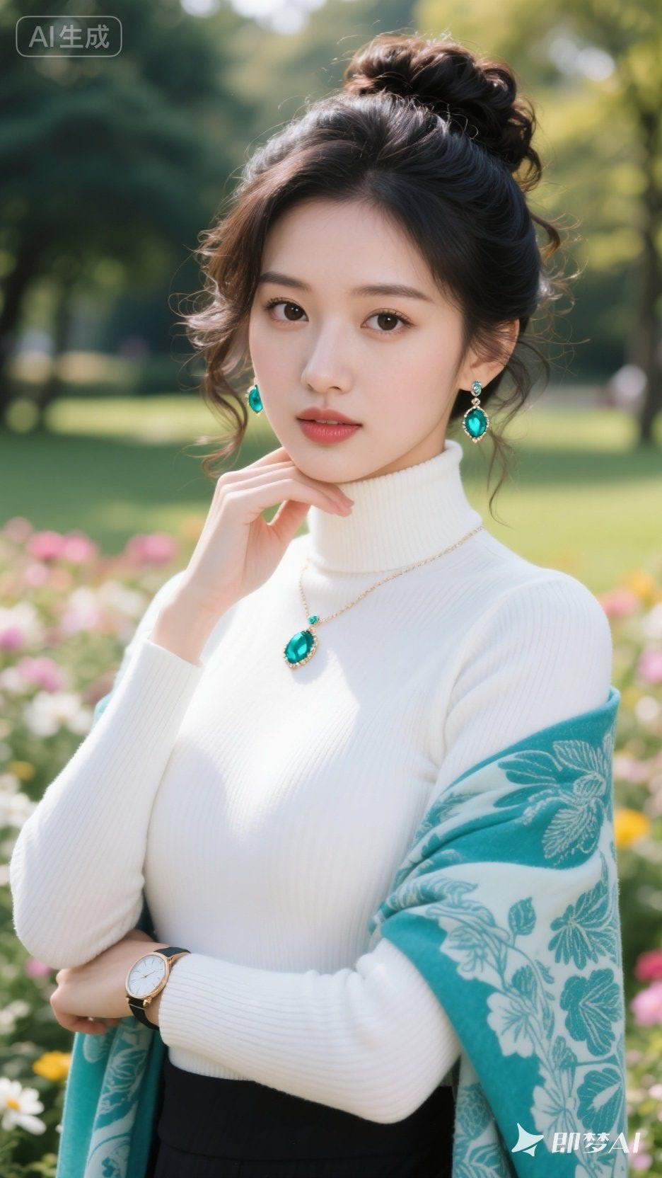 清新自然，绿意盎然，时尚穿搭，优雅气质。