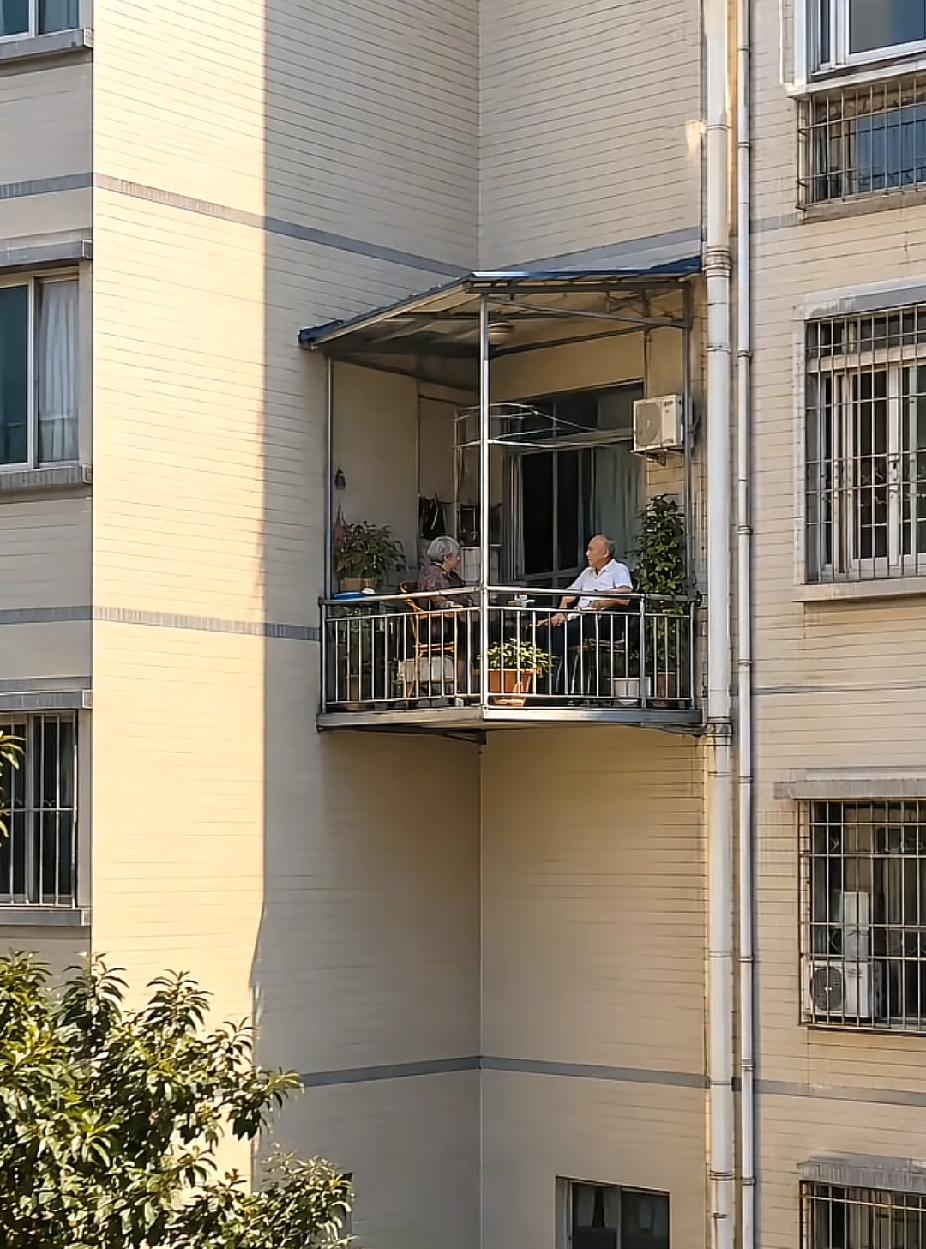 楼下抬头往上看，听见阳台上老两口在聊天。大爷一脸得意：“咱大孙子，清华的！