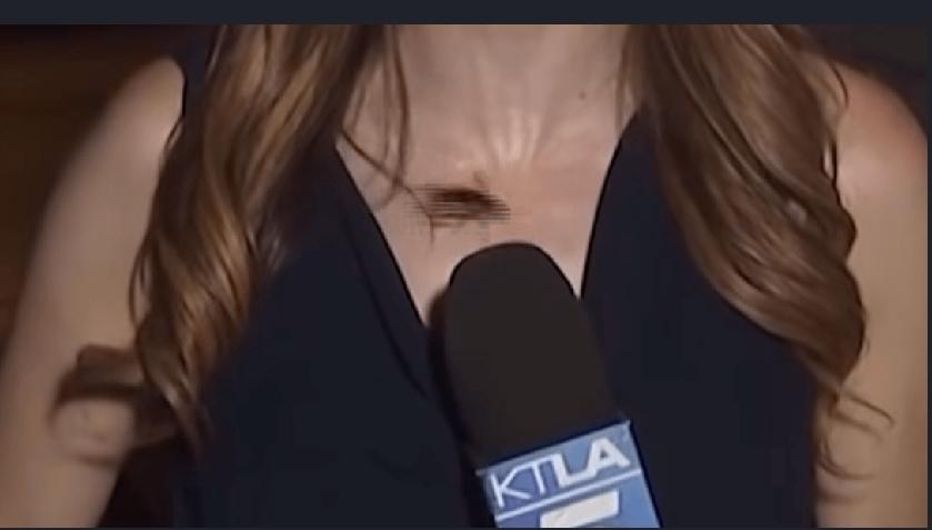 美国加州发生一宗令观众目瞪口呆的直播插曲，一名女记者在进行现场新闻直播期间，意外