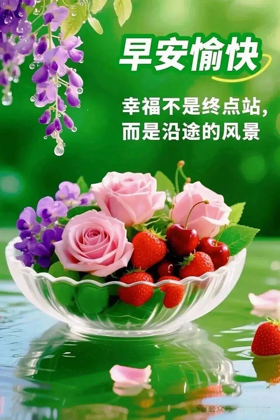 美好的今天，充满阳光；幸福的生活，快乐健康；自然的空气，迷人清香；清晨的问候，平