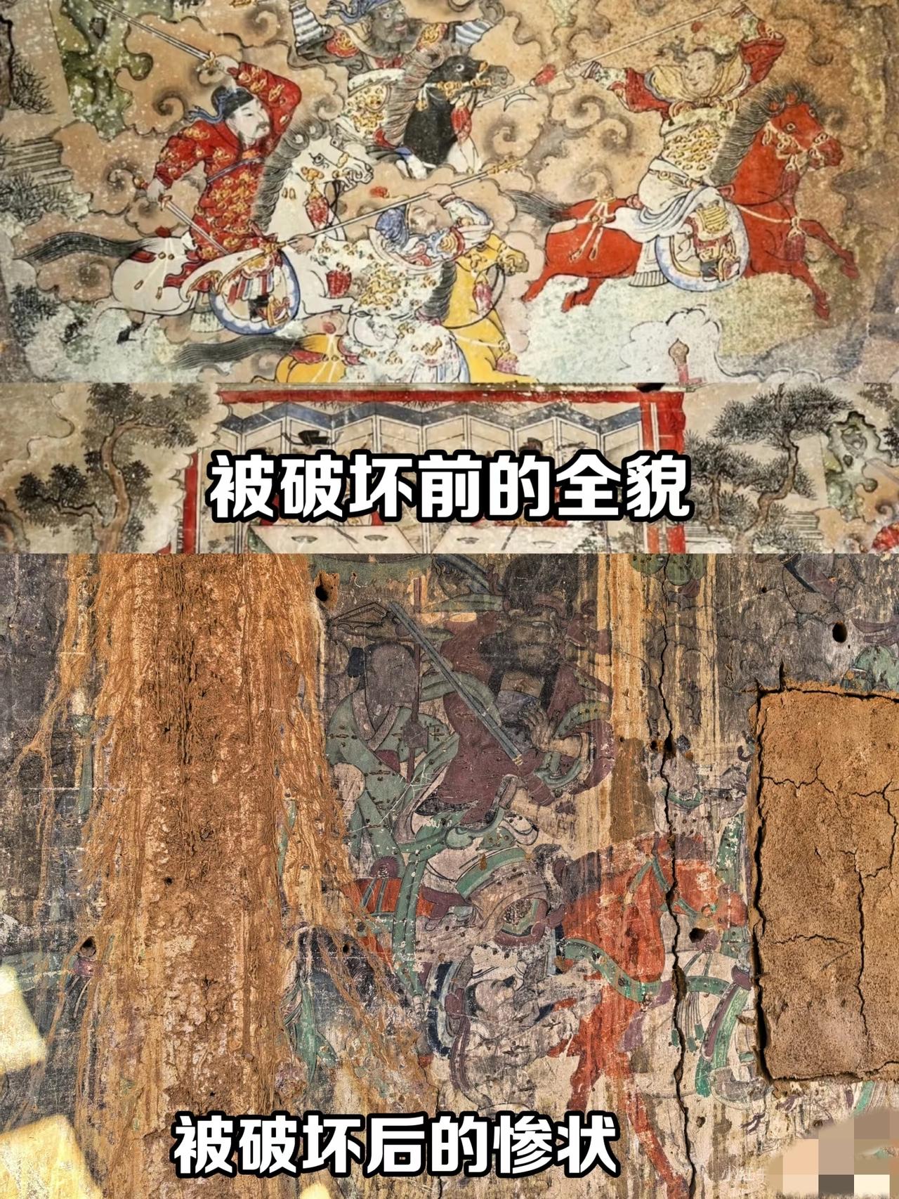 痛心❗这些未经保护的精美壁画正在慢慢消逝