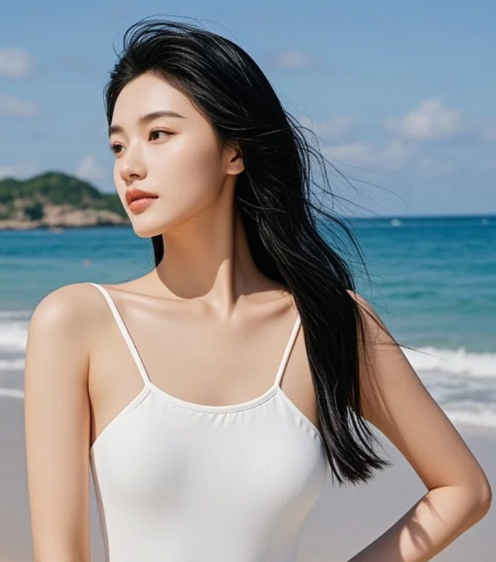 你以为我在沙滩发呆？其实我在等你们点赞续命❤️。