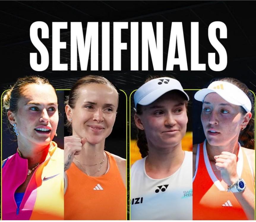 澳网女单半决赛四位球员晋级决赛的概率和夺冠概率预测:莱巴金娜:晋级决赛的概率7