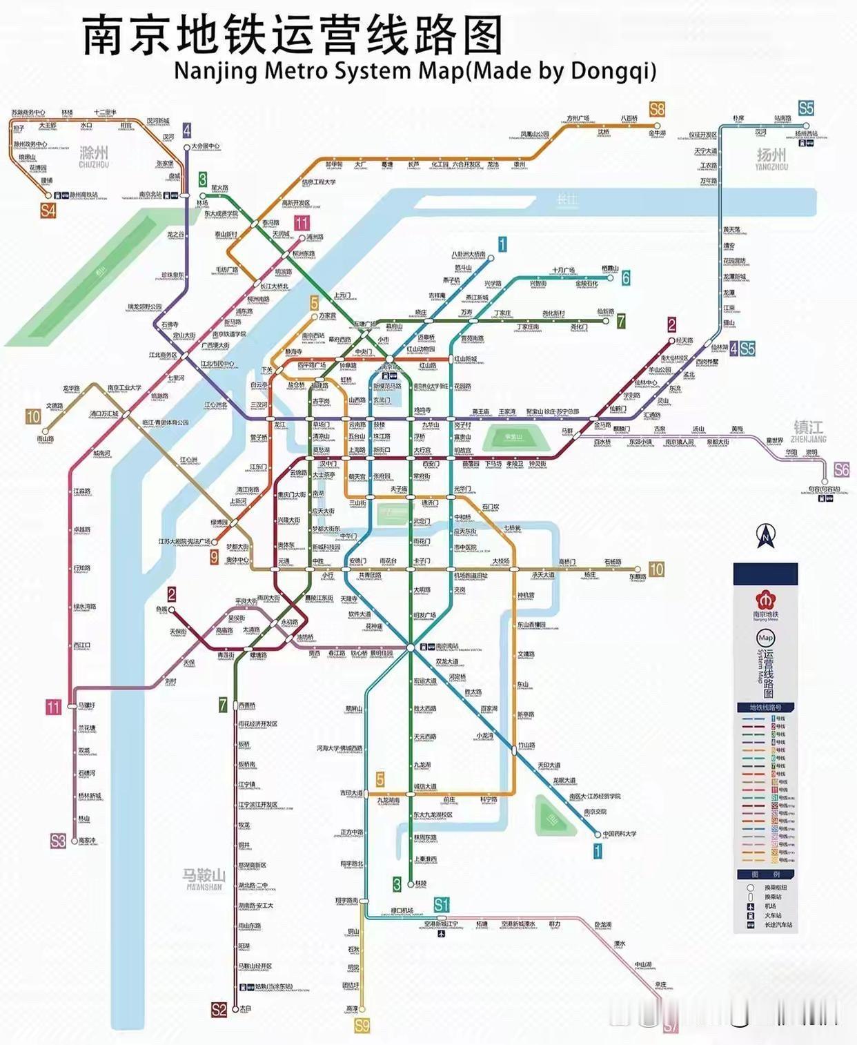 南京地铁3号线、10号线来了，目前两条线路已通过竣工验收！第一条:3号线三期全