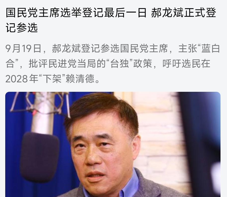 国民党主席选举参选人全解析：谁将掌舵蓝营未来？国民党主席选举登记已截止，多位参